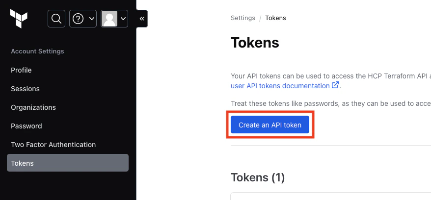 Create API Token