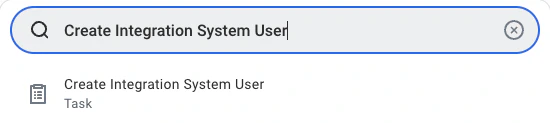 Create Integration System User