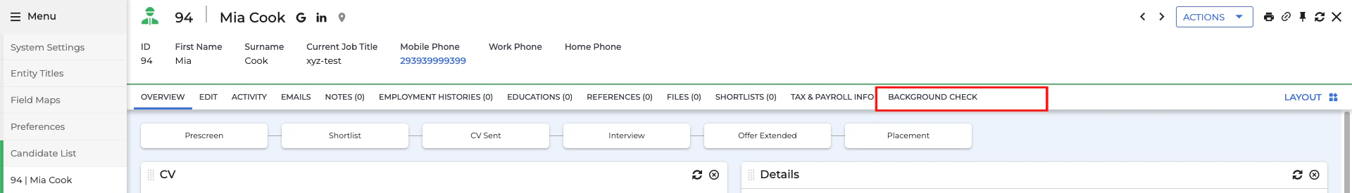 Maintain Assessment Status
