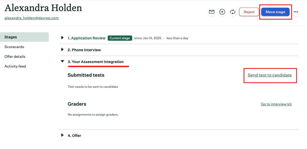 Candidate Profile Page