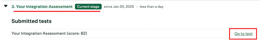 View Assessment or Background Check Updated Results