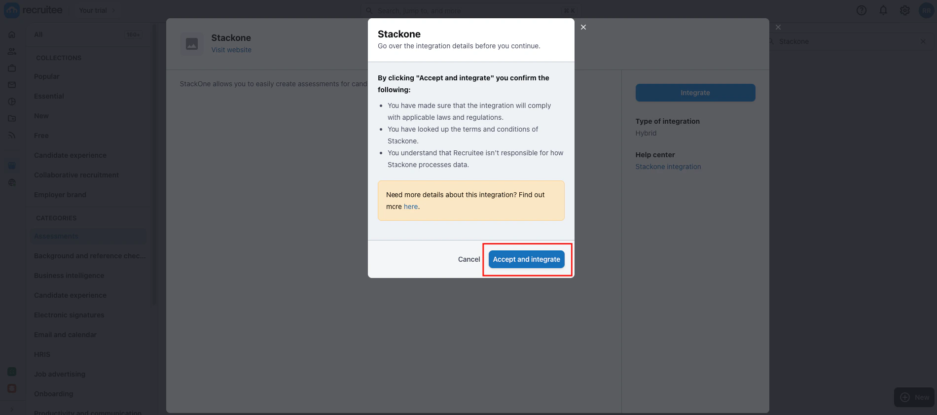 Edit/View Assessment/Background check Status ID