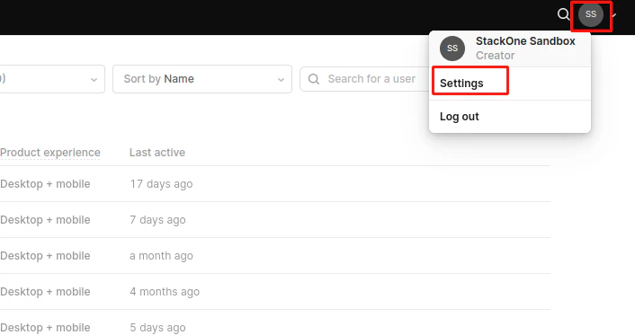 Navigate to API Keys
