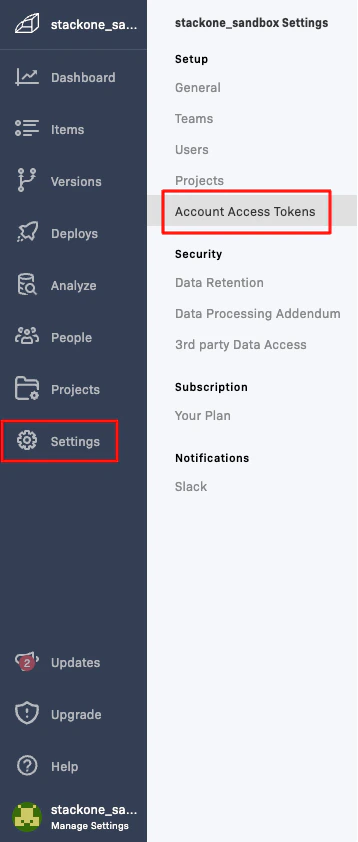 Account Access Tokens