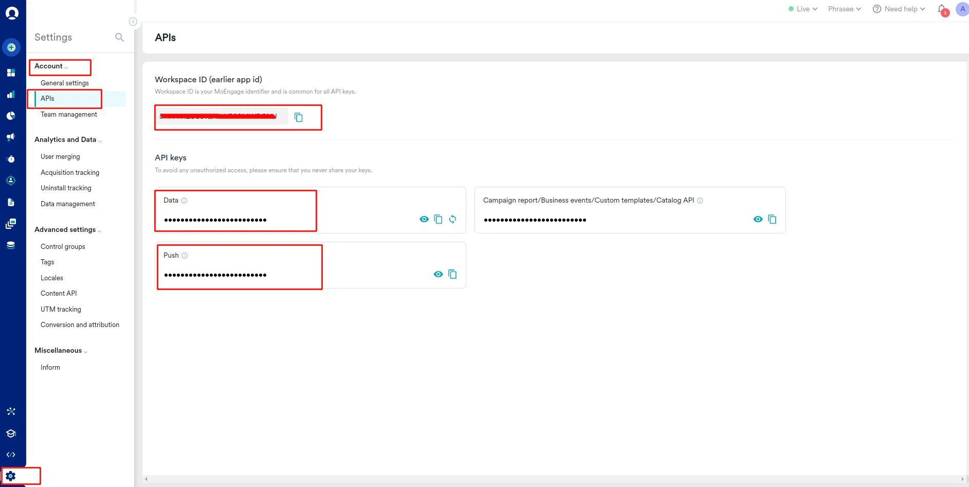Navigate to Settings