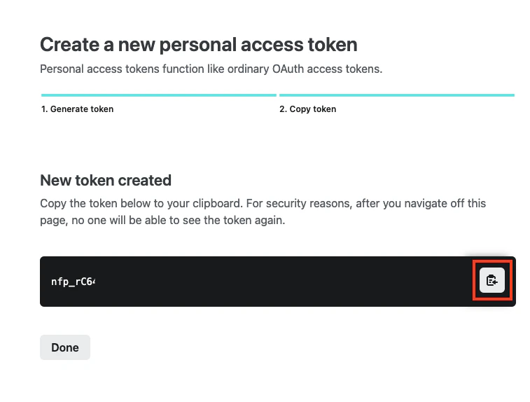 Copy Access Token