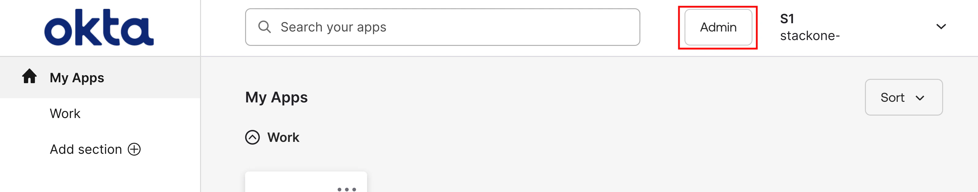 Navigate to your Okta Admin