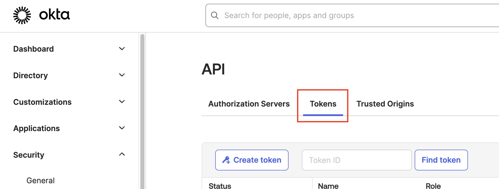 Click API Tokens