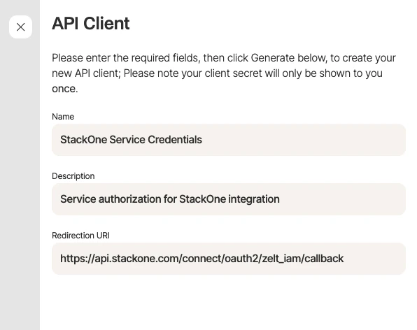 Generate Credentials