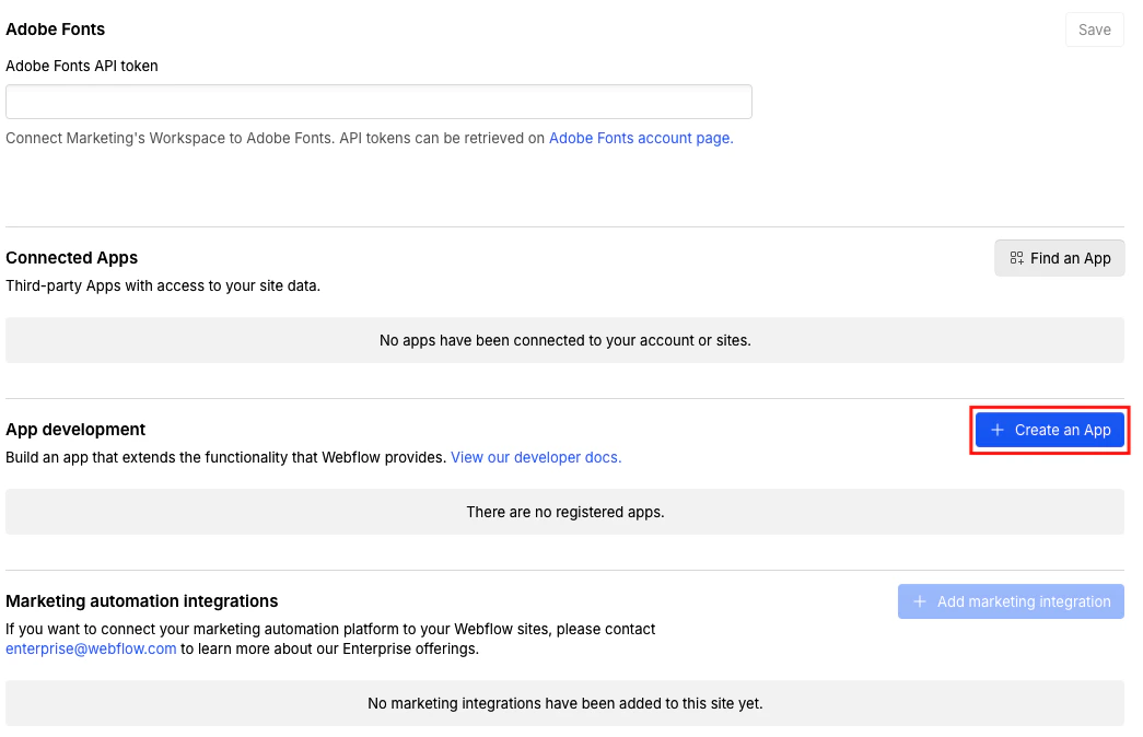 Create New Application