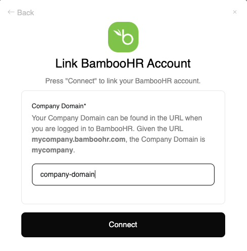 Enter Company Domain