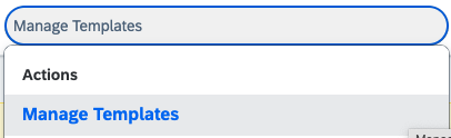 Search Manage Templates