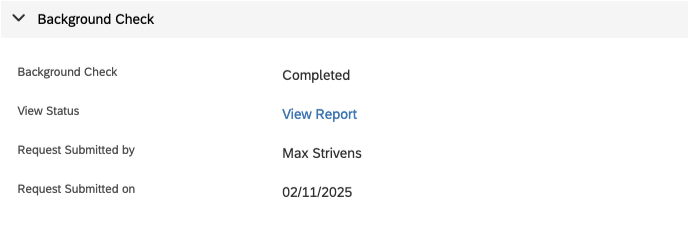 Check Result of the Background Check