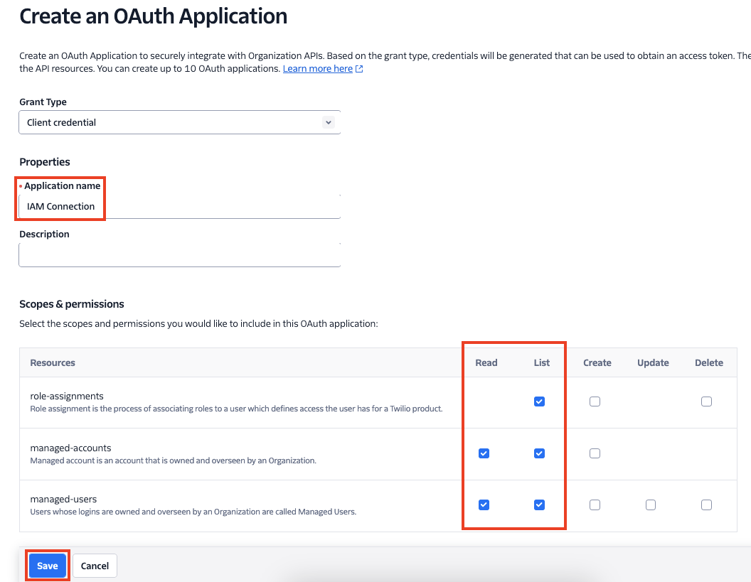 Select App Grant Type