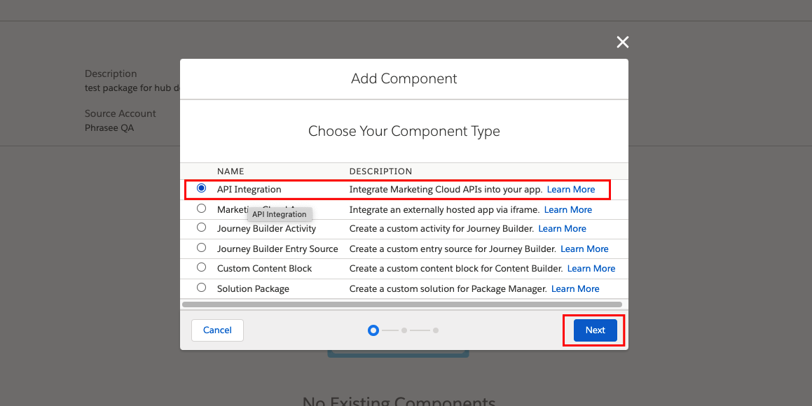 Choose your component type