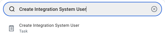 Create Integration System User