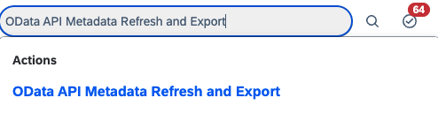 OData API Metadata Refresh and Export