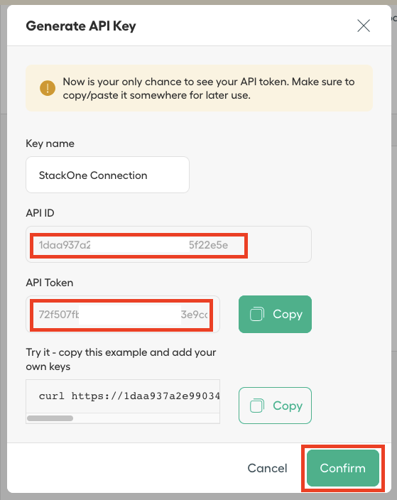 Copy your API Key