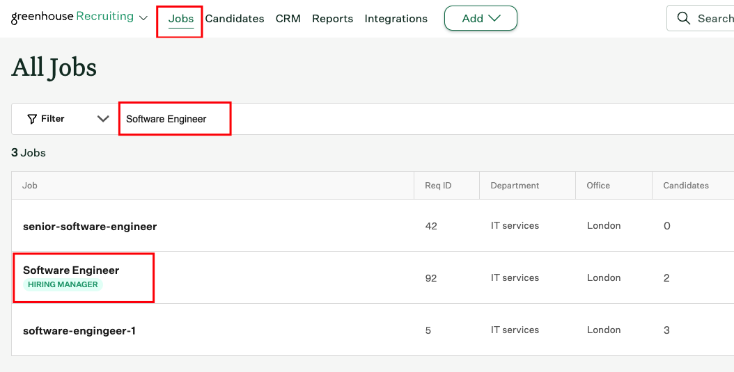 Go to Job Page