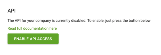 Enable API Access