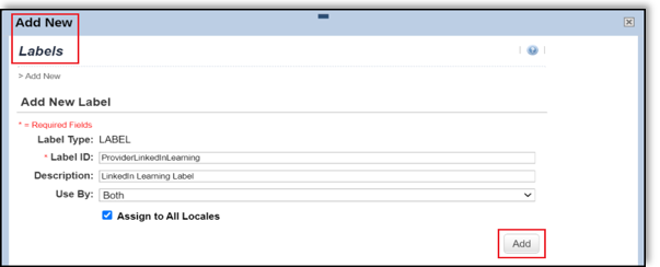 Add Label Config