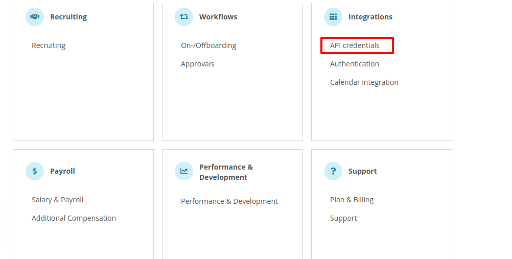 API Credentials