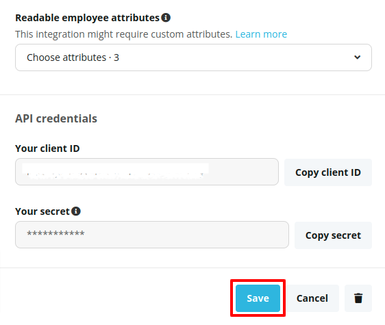 Save Credential