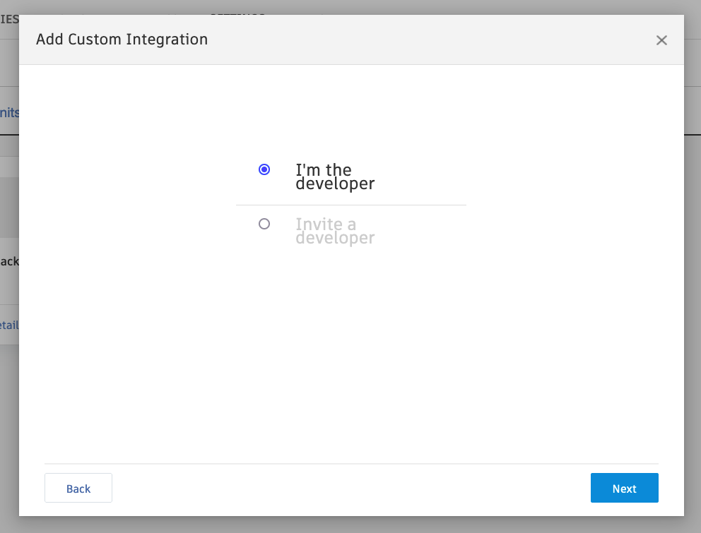 Developer Selection