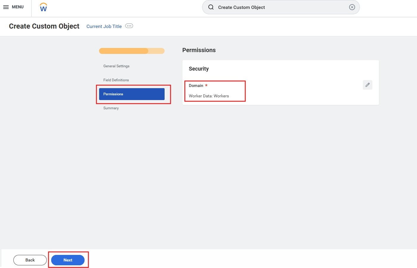 Select Permission