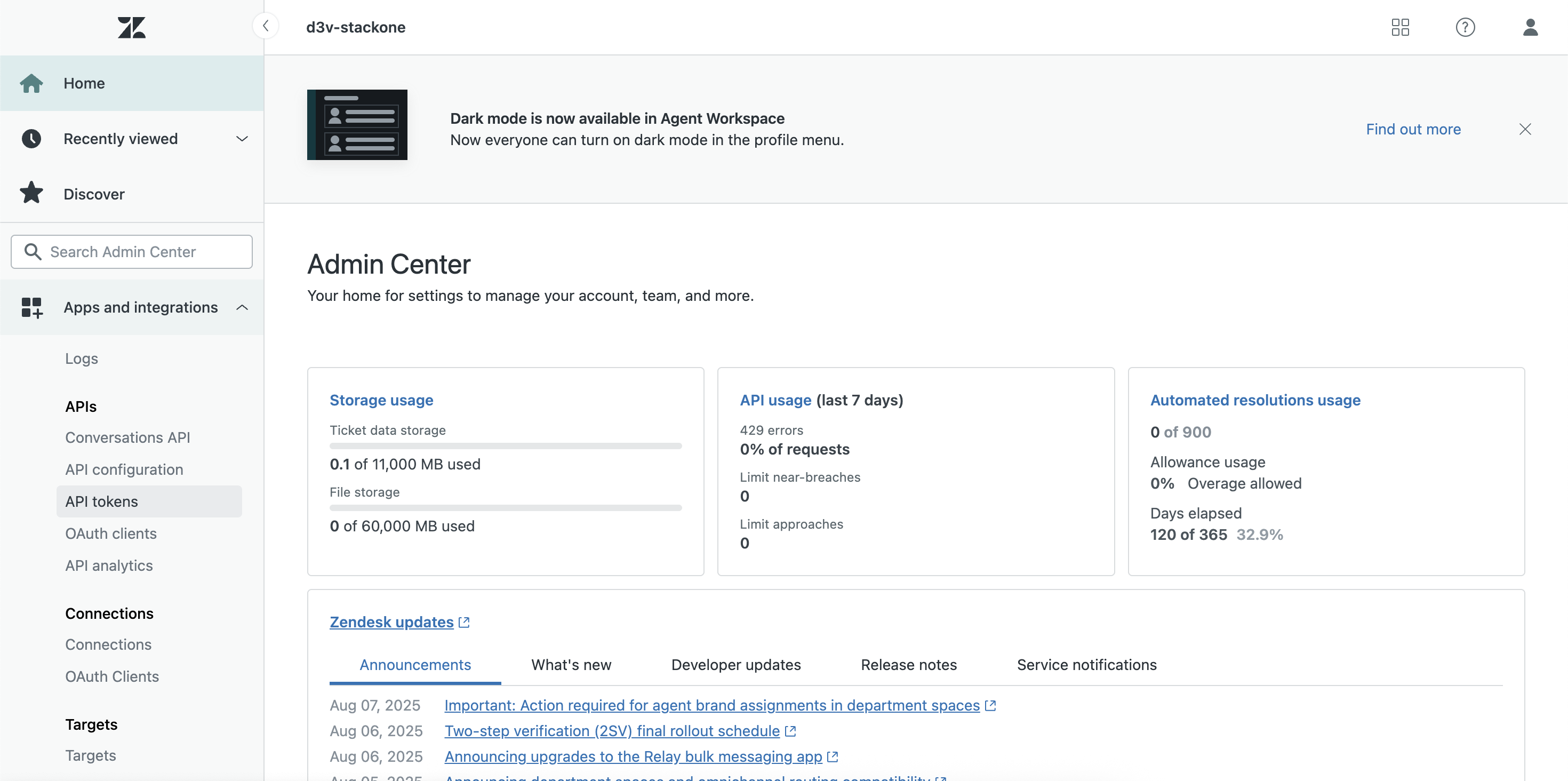 Admin Center