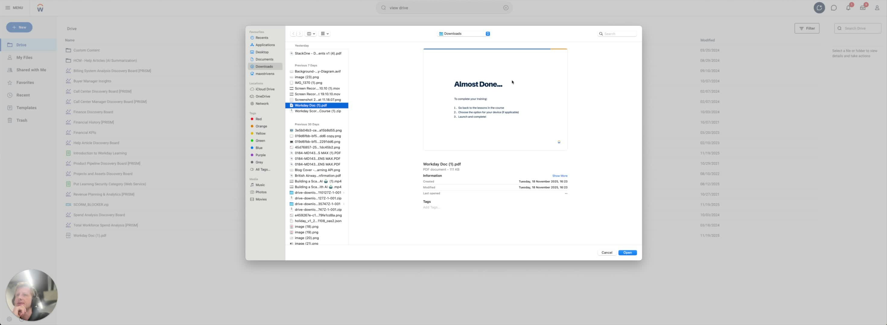 Selecting the File to Upload