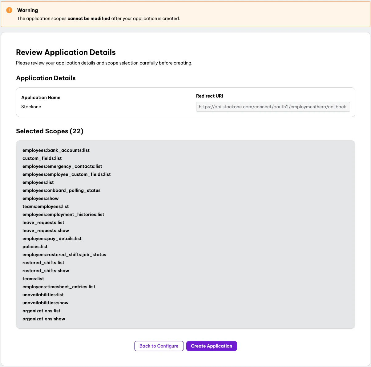 Configure the App Details