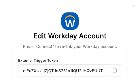 External Trigger Token