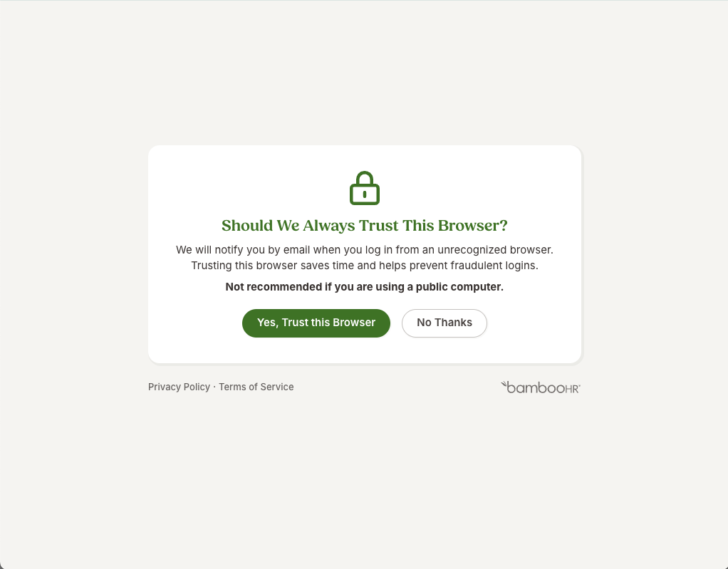 Trust this Browser