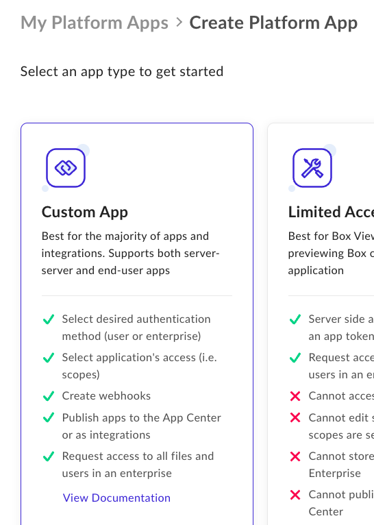 Select App Type