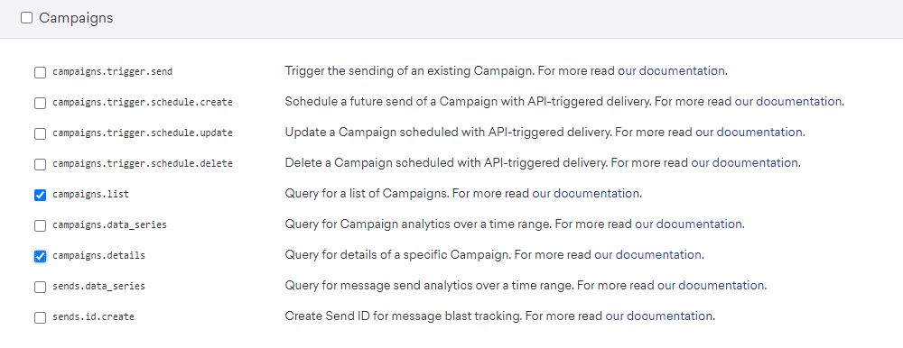 API Key Permissions