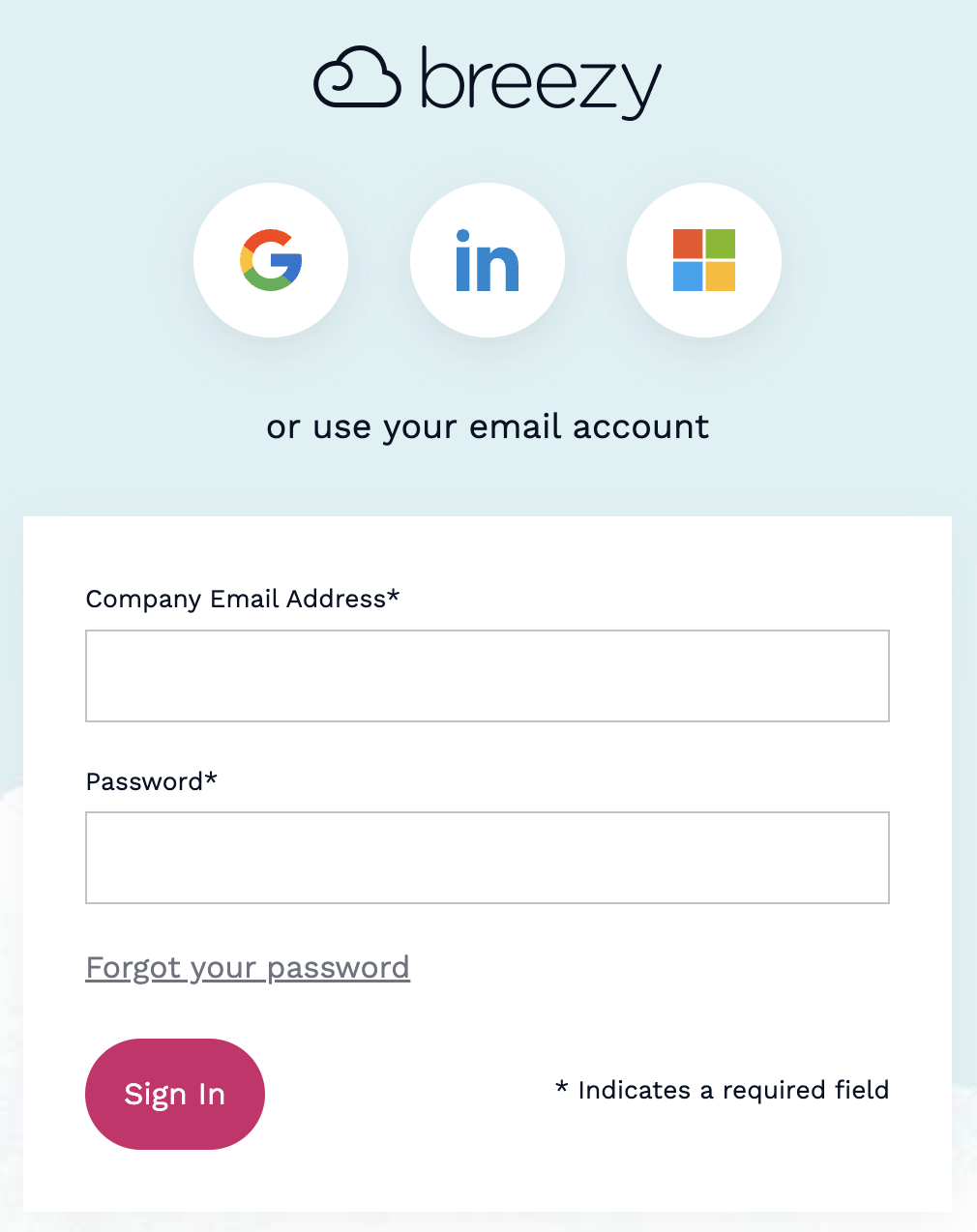 Log in to Breezy HR