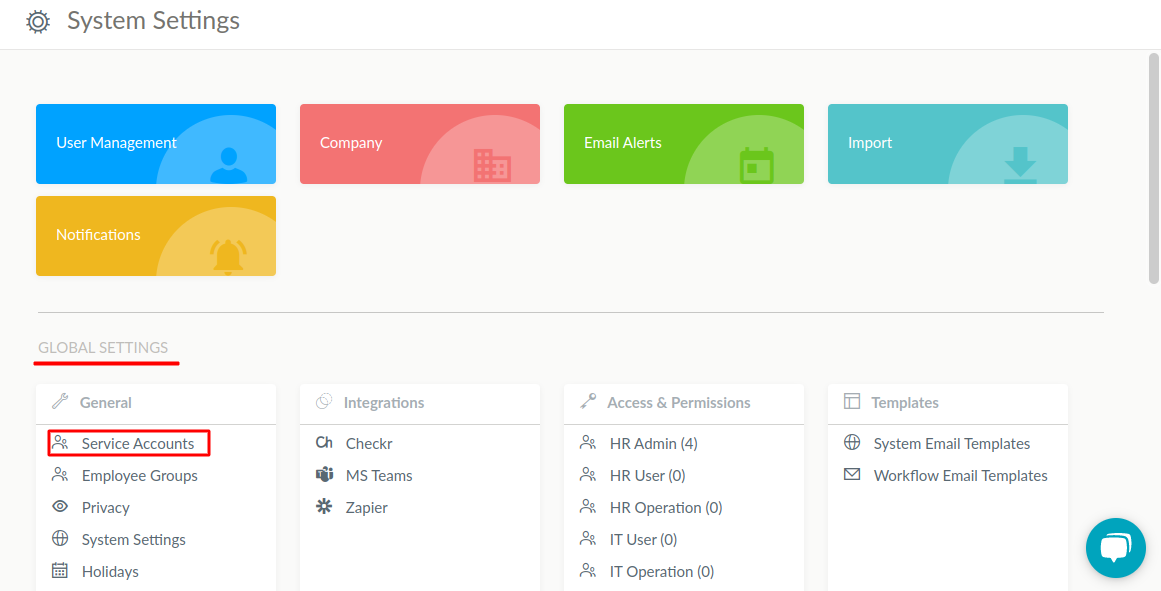 Service Accounts