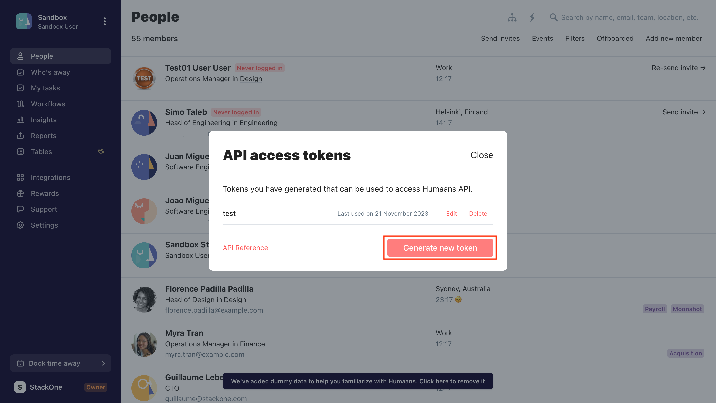 Generate New Token