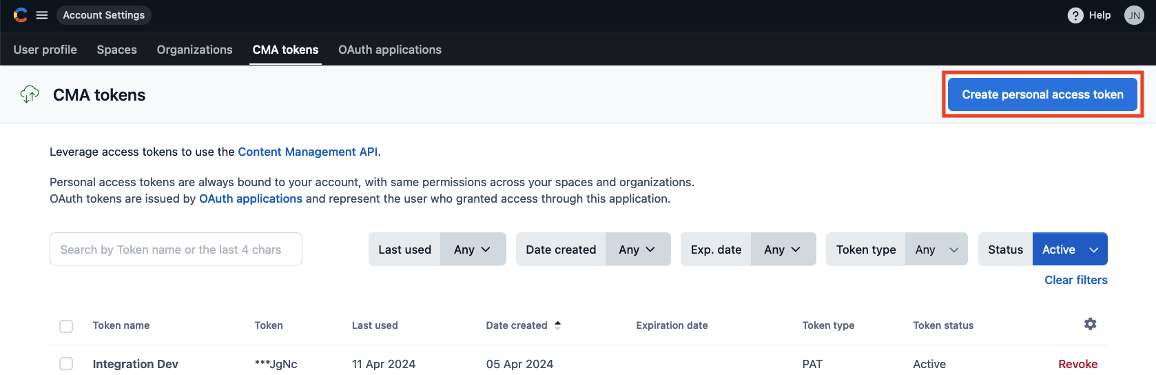 Create Token