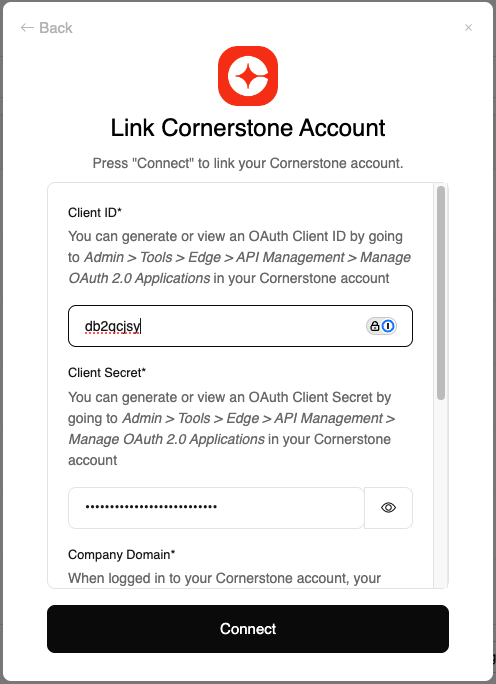 Enter Credentials