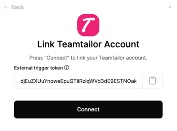 Teamtailor User view of External-trigger