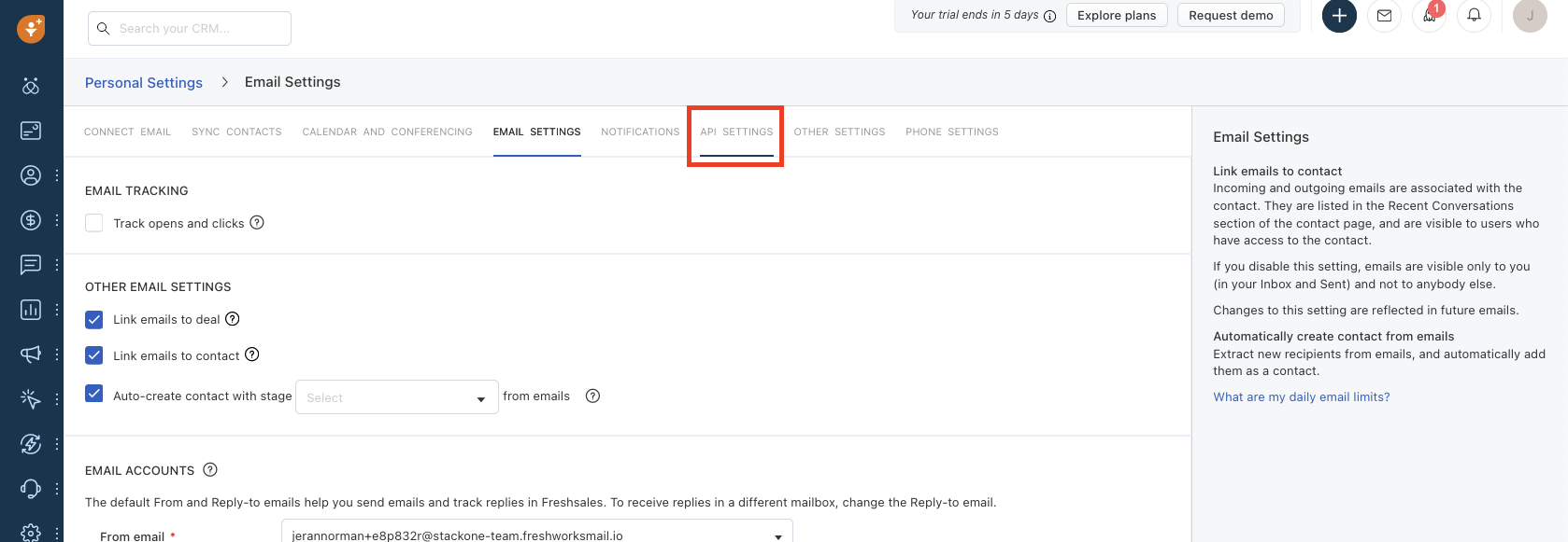 API Settings