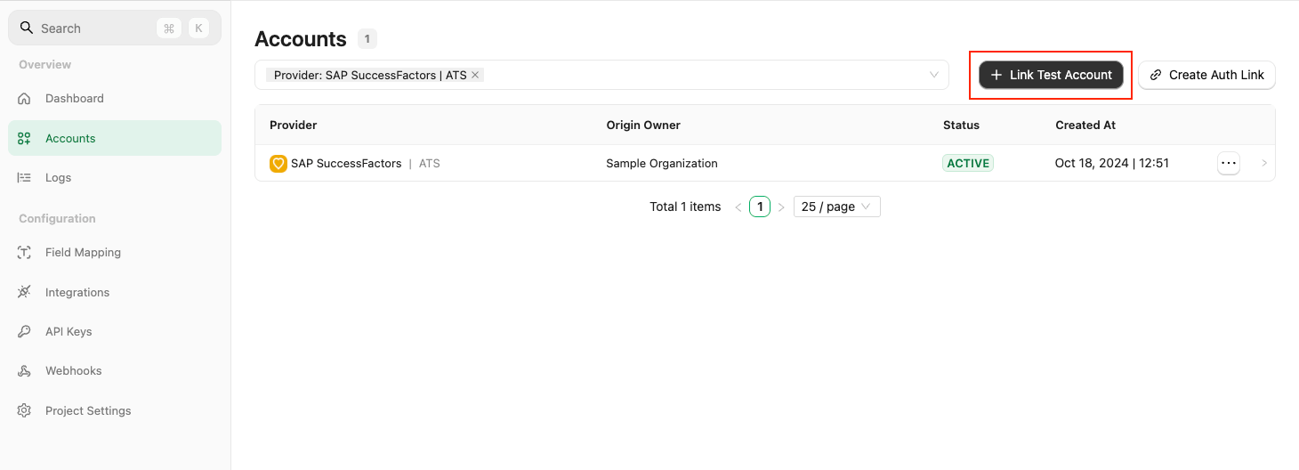 Link SAP SuccessFactors account