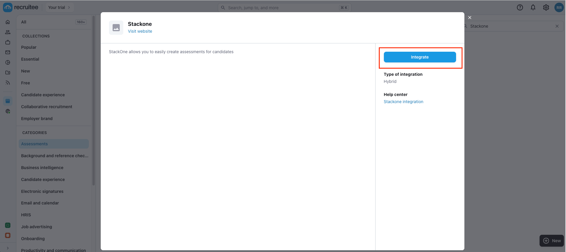 Edit/View Assessment/Background check Status ID