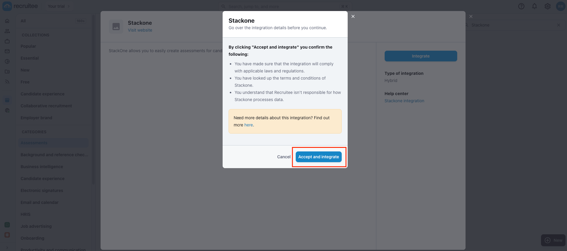 Edit/View Assessment/Background check Status ID