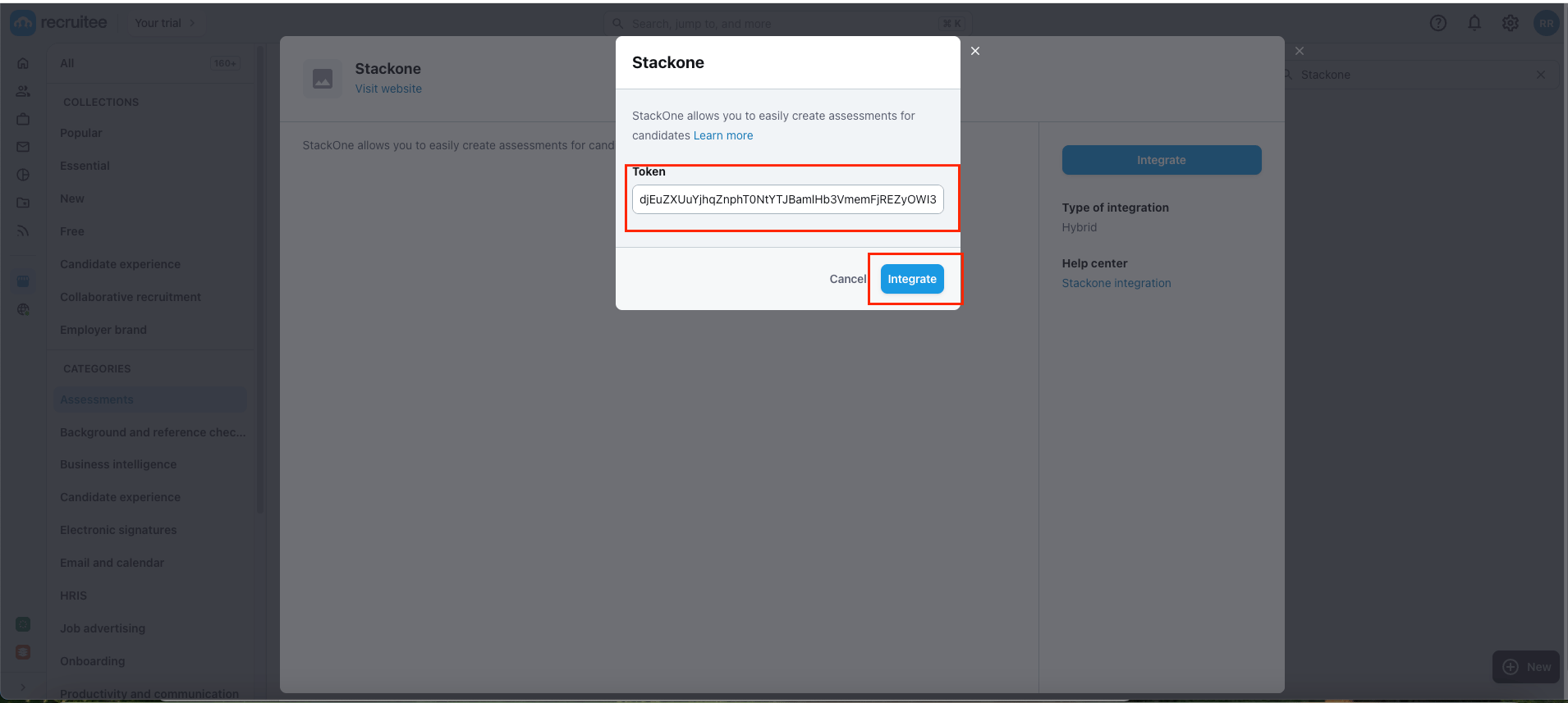 Edit/View Assessment/Background check Status ID