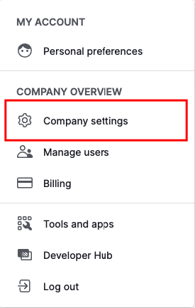 Company Settings