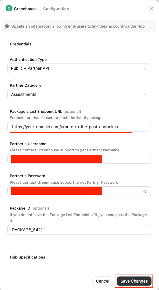 Greenhouse Configuration Form