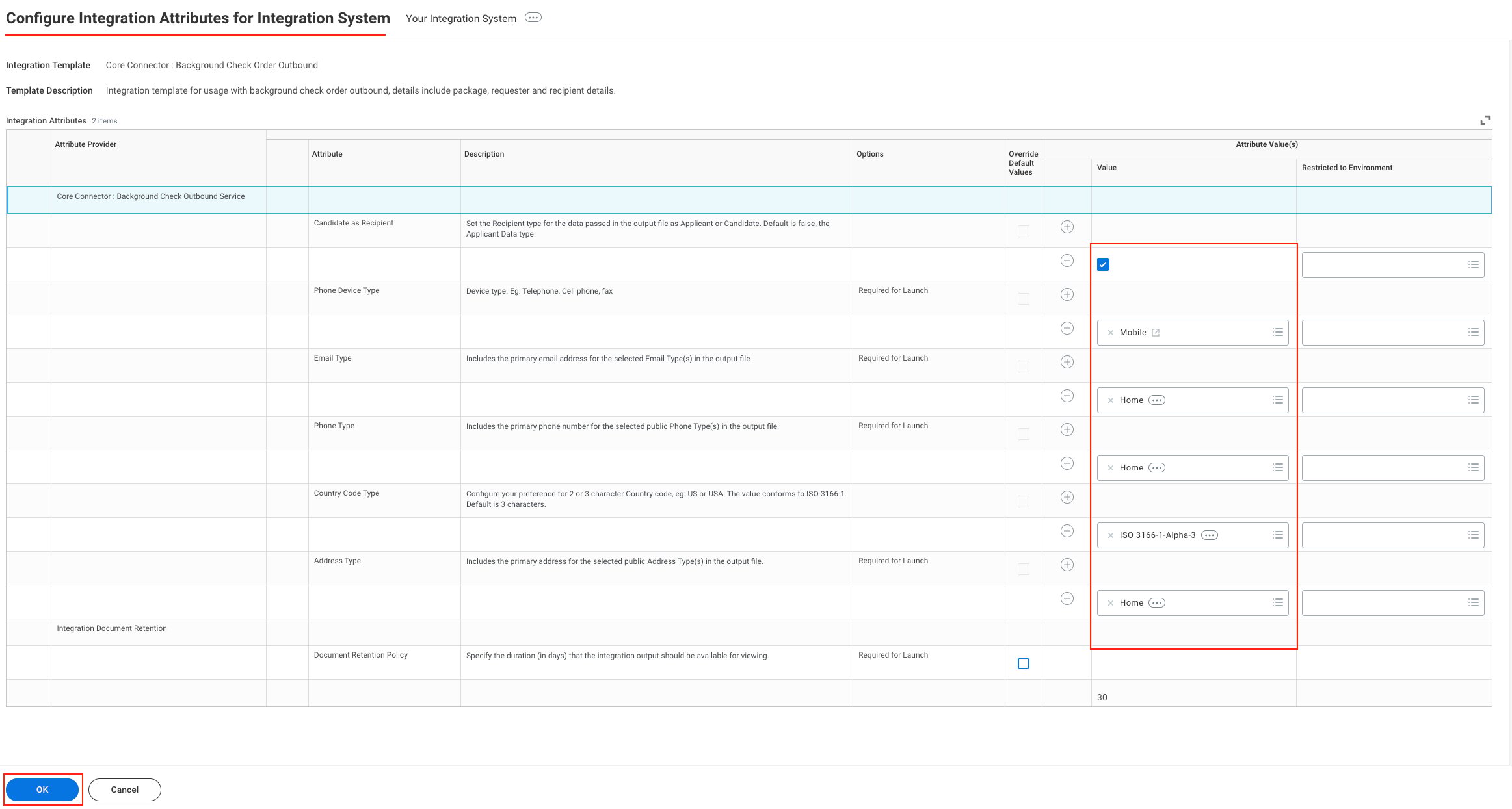Add Integration Attributes